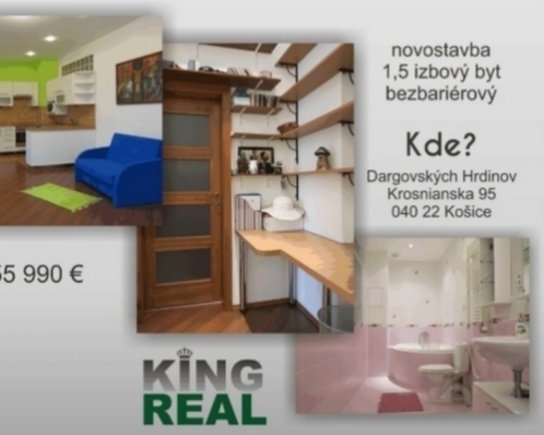 PREDANÝ 1,5 izbový byt - veľký bezbariérový - Košice – Dargovských Hrdinov (Furča)